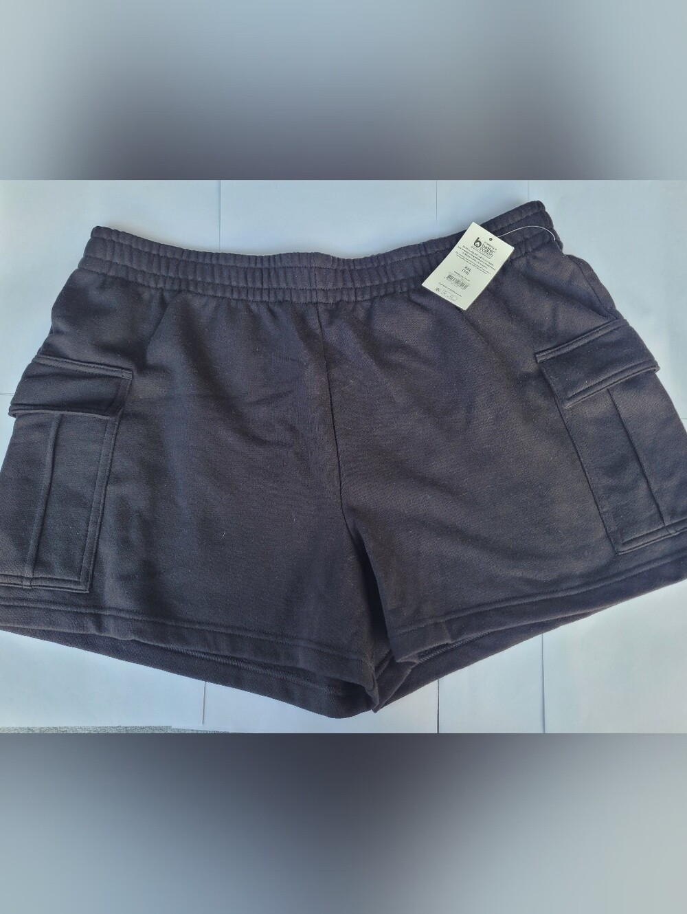 No Boundaries Black Cargo Fleece Shorts ❤️ NWT & Beautiful! Size XXL (19)